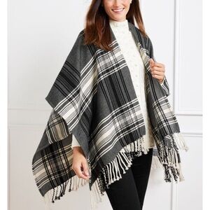 NWT. Talbots plaid kimono
